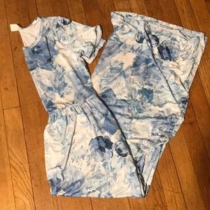 Short sleeve floral maxi